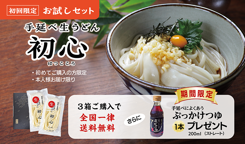 お試し手延べ生うどん初心