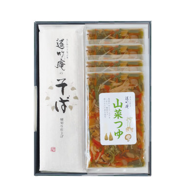 遙竹庵のそばと山菜つゆ4食